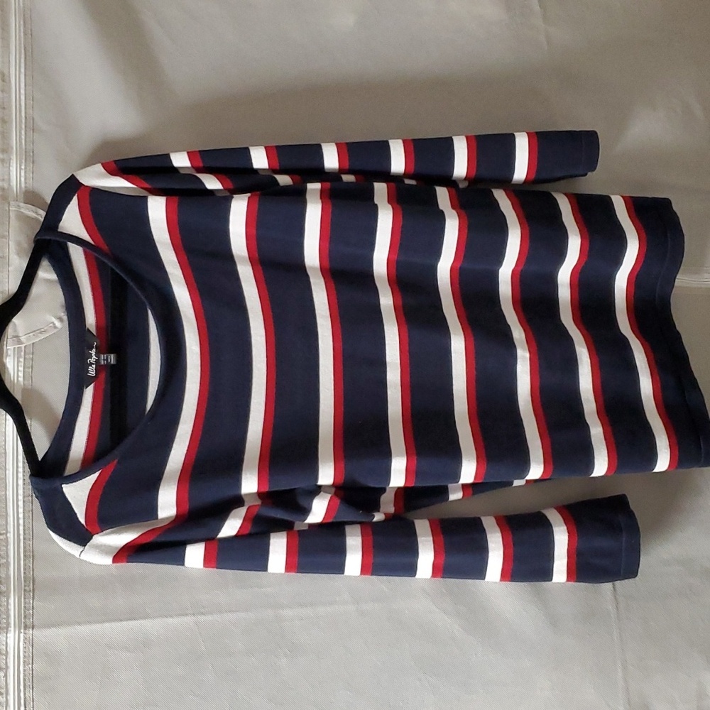 CURATED BY RUA'H KIBRIYA: Ulla Popken 16/18 Red/White/Navy Sweater Tunicx